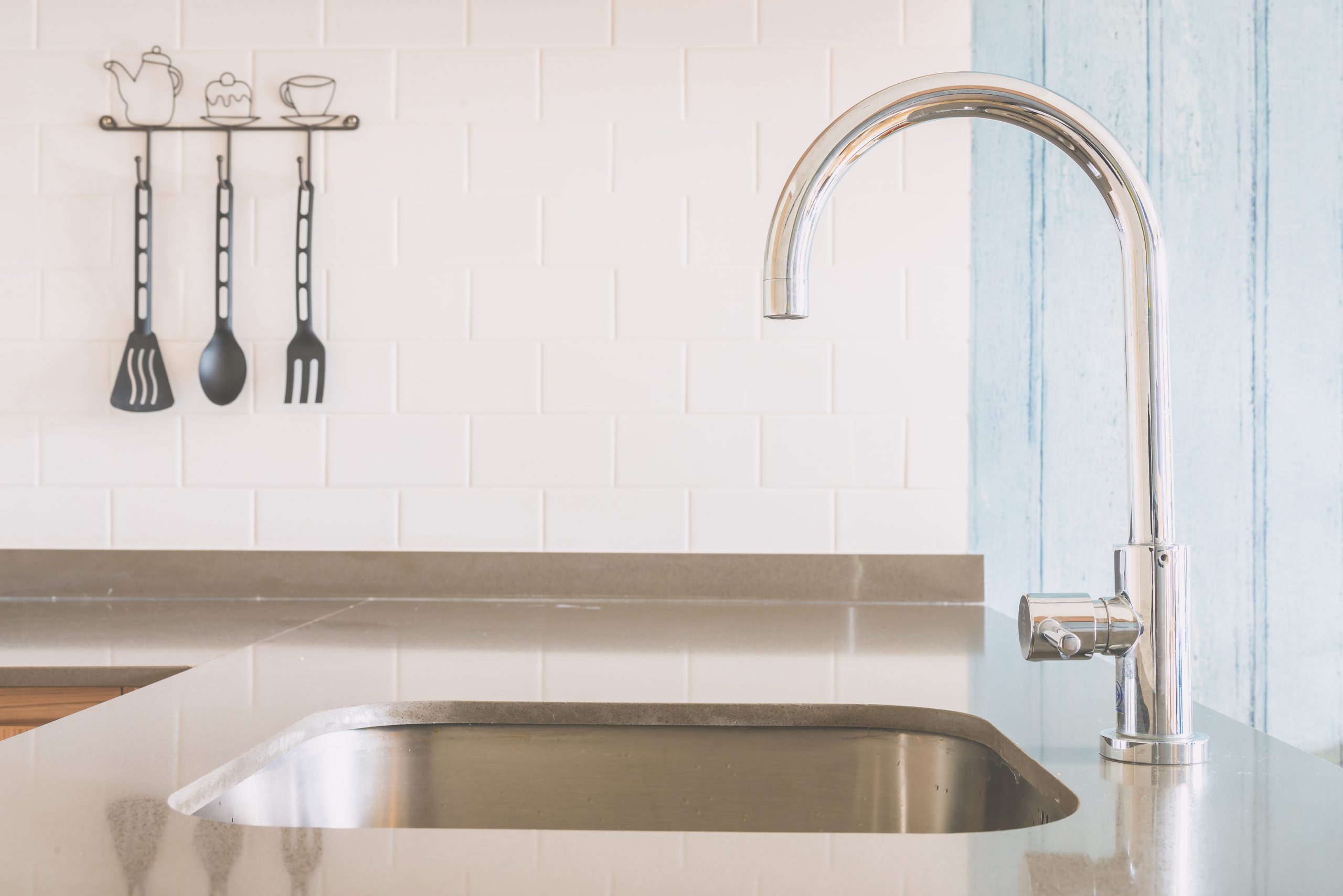 A modern kitchen sink